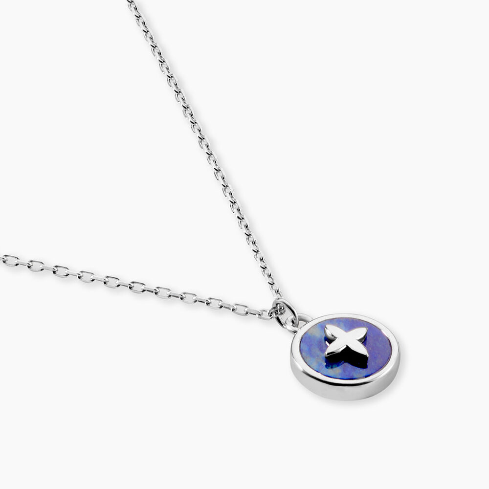 Collier Talismania Argent Blanc Lapis Lazuli - Colliers avec pierres Femme | Marc Orian