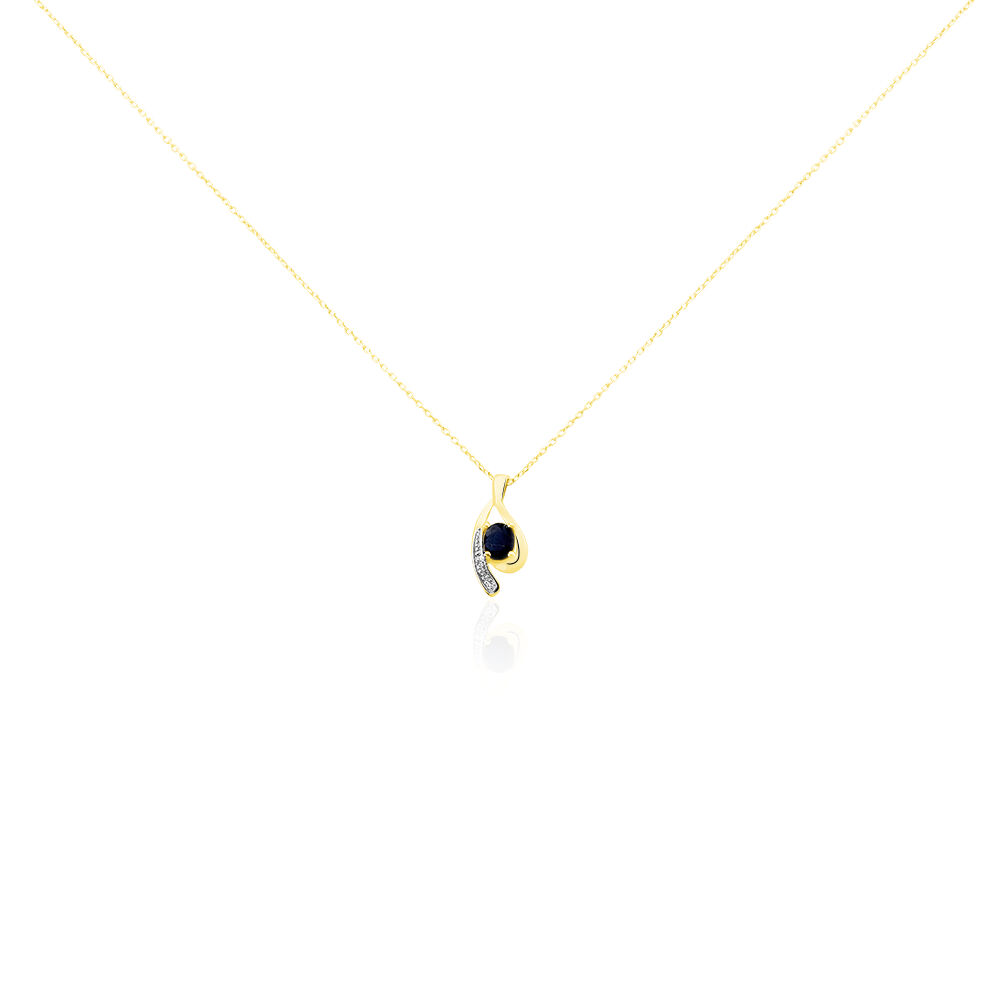 Collier Sagesse Or Jaune Saphir Et Diamant - Colliers avec pierres Femme | Marc Orian
