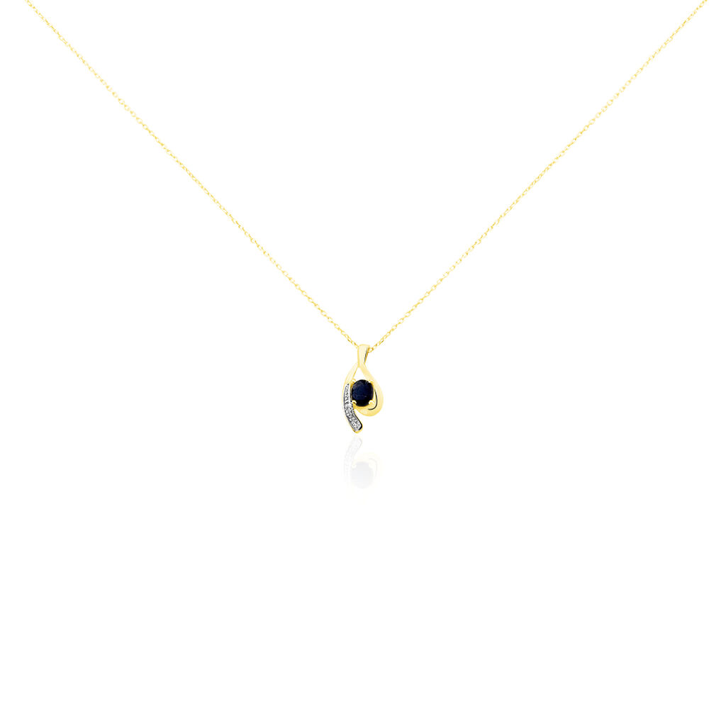 Collier Sagesse Or Jaune Saphir Et Diamant - Colliers avec pierres Femme | Marc Orian