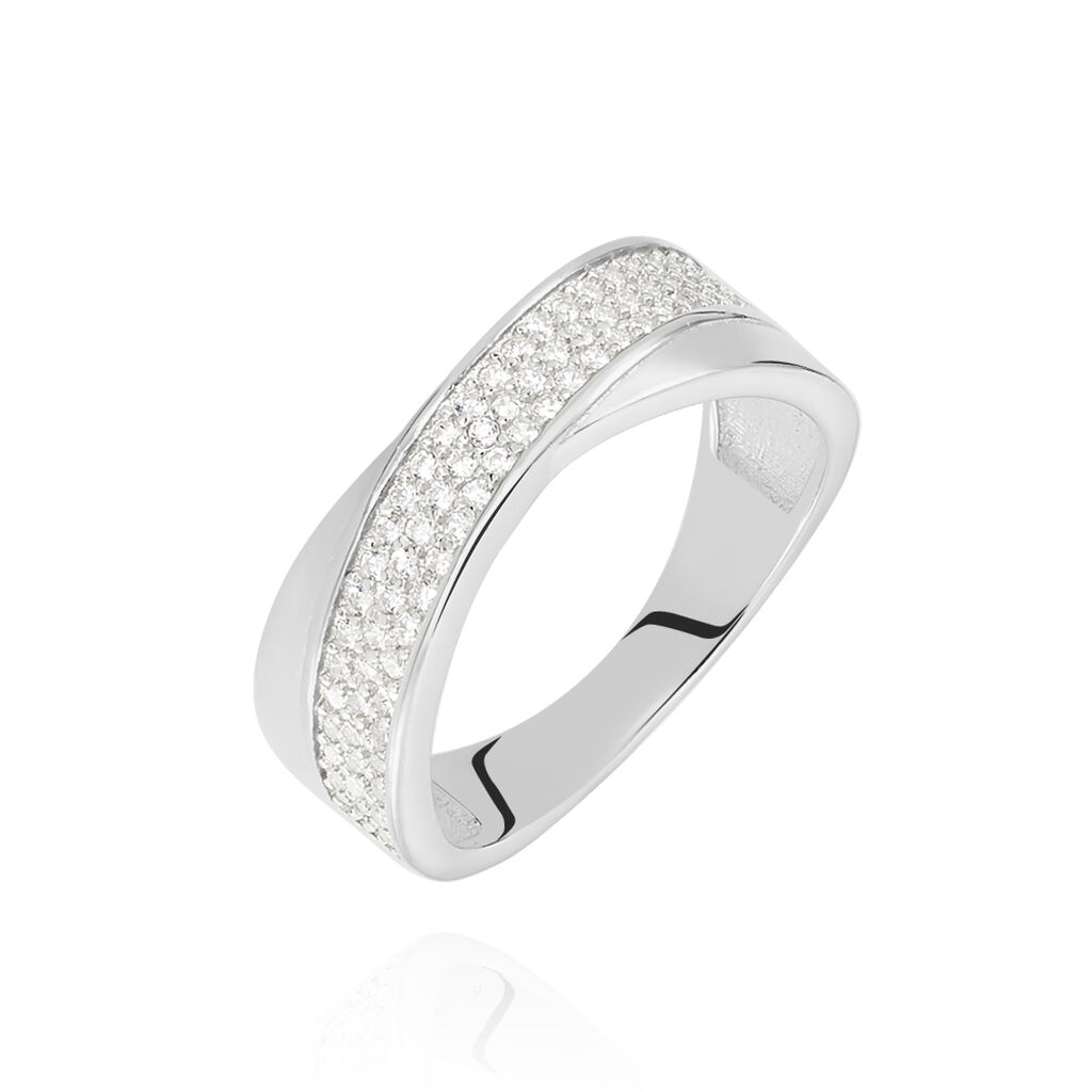 Bague Kawtare Argent Blanc Oxyde De Zirconium - Bagues avec pierre Femme | Marc Orian
