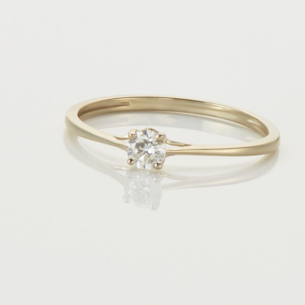 Bague Solitaire Or Jaune Solenia Diamant - Parures de mariage Femme | Marc Orian