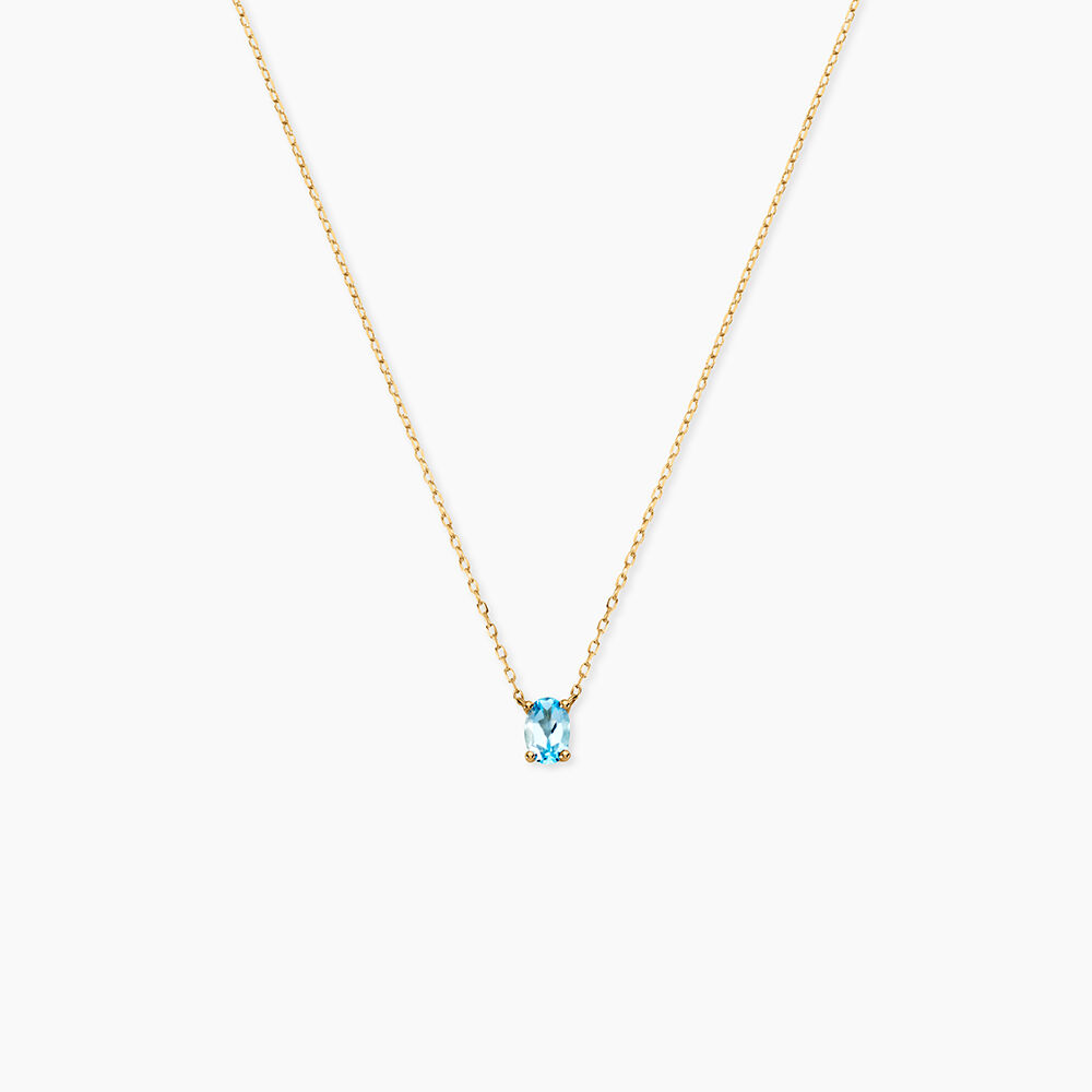 Collier Ovale Or Jaune Topaze - Colliers solitaires Femme | Marc Orian