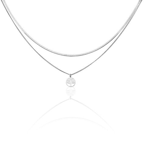 Collier Nia Argent Blanc - Colliers multirangs Femme | Marc Orian