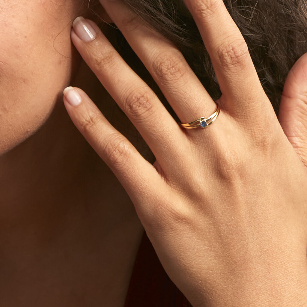 Bague Nesryne Or Jaune Saphir - Bagues Solitaire Femme | Marc Orian