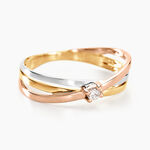 Bague Solitaire Gisla Or Tricolore Diamant - Solitaires Femme | Marc Orian