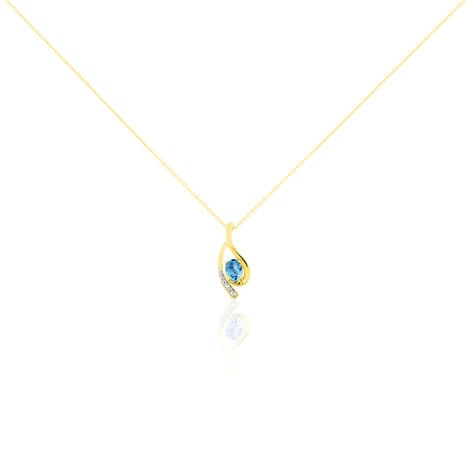 Collier Or Jaune Sagesse Topaze Oxydes De Zirconium - Colliers avec pierres Femme | Marc Orian