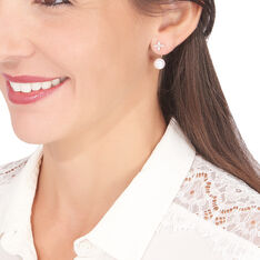 Bijoux D'oreilles Norah Or Jaune Perle De Culture Et Oxyde - Boucles d'oreilles Ear cuffs Femme | Marc Orian