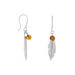 Boucles D'oreilles Pendantes Argent Blanc Adriane Ambres