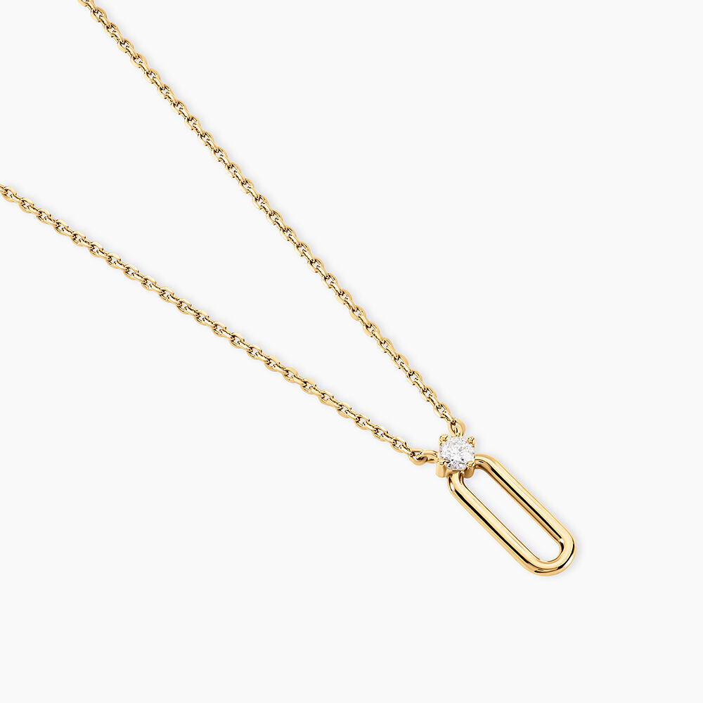 Collier Ellin Plaque Or Jaune Oxyde De Zirconium - Colliers avec pierres Femme | Marc Orian