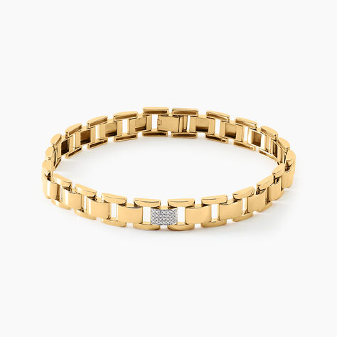 Bracelet Panther Or Jaune Diamant - Bracelets mailles Homme | Marc Orian