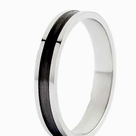 Alliance Navid Palladium Blanc Et Carbone - Alliances duo Unisex | Marc Orian