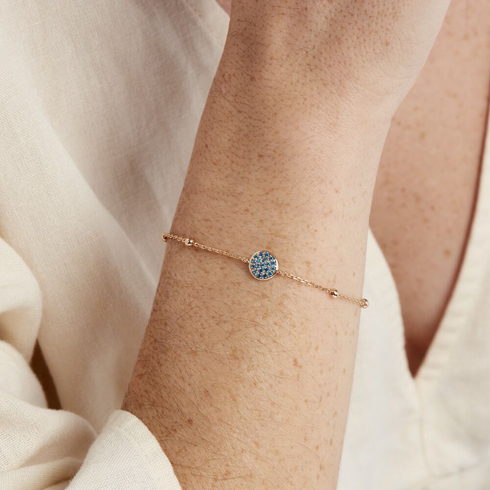Bracelet Plaqué Or Jaune Mikayla Oxydes De Zirconium - Bracelets Medailles Femme | Marc Orian