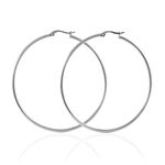 Cr&eacute;oles Carmela Acier Blanc - Grosses cr&eacute;oles Femme | Marc Orian