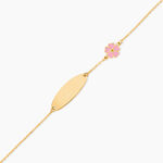 Bracelet Identit&eacute; Gaspardine Maille For&ccedil;at Or Jaune - Gourmettes Enfant | Marc Orian