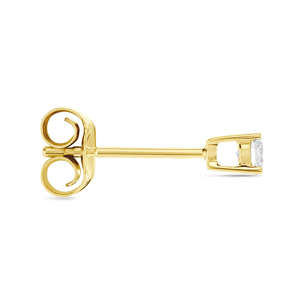 Boucle D'oreille Puce Unitaire Victoria Or Jaune Diamant - Puces Famille | Marc Orian