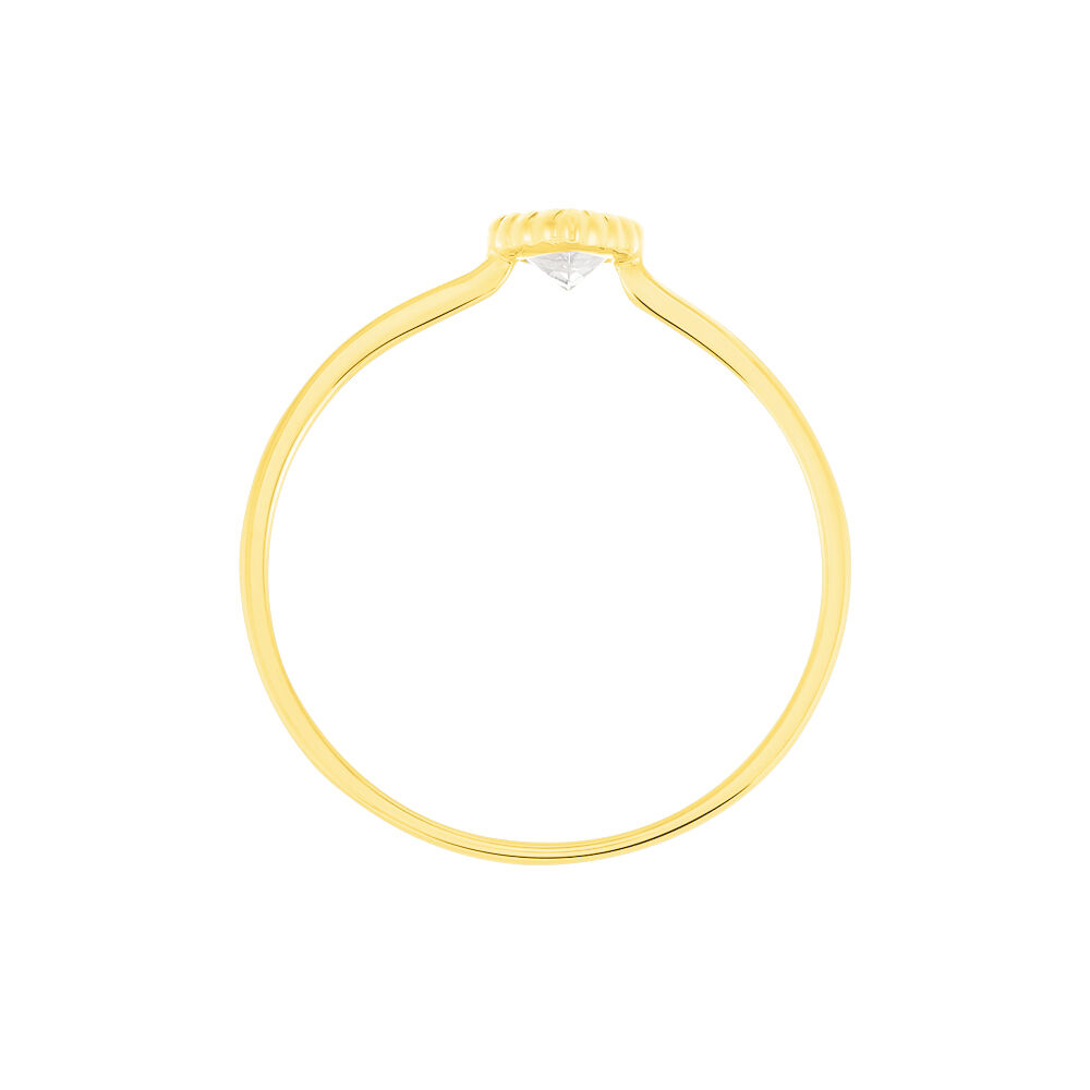Bague Solitaire Kadidja Or Jaune Oxyde De Zirconium - Solitaires Femme | Marc Orian