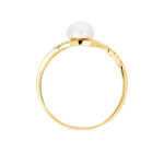 Bague Antoinette Or Jaune Perle De Culture Et Oxyde De Zirconium - Bagues de promesse Femme | Marc Orian