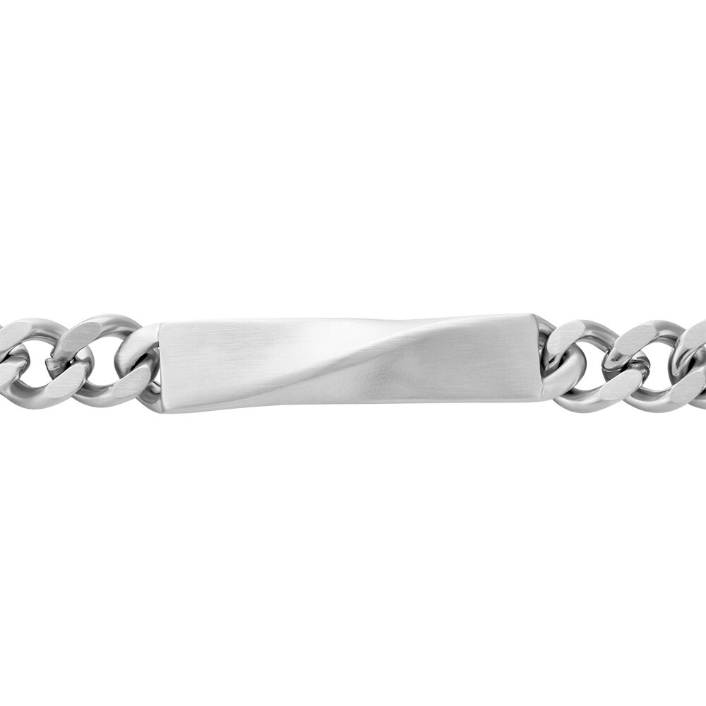 Bracelet Identitée Alfons Acier Blanc - Gourmettes Homme | Marc Orian