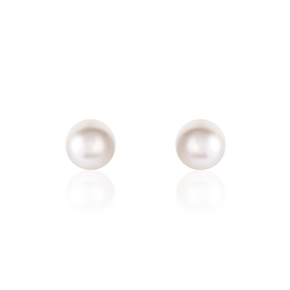 Boucles D'oreilles Puces Ursulina Or Jaune Perle De Culture - Boucles d'oreilles mariage Femme | Marc Orian