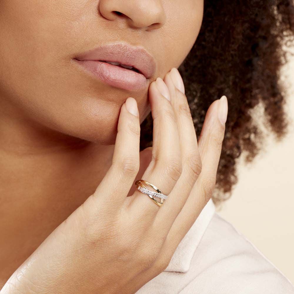 Bague Nuccia Or Bicolore Diamant - Bagues pierres précieuses Femme | Marc Orian