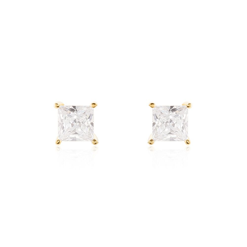 Boucle D'oreille Puce Unitaire Sofiane Plaqué Or Jaune Oxyde Zirconium - Puces Homme | Marc Orian
