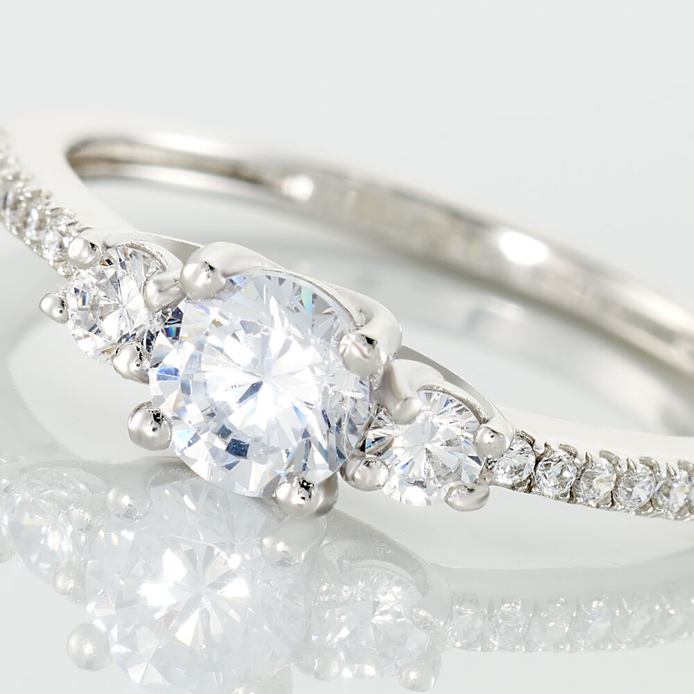 Bague Mallory Argent Blanc Oxyde De Zirconium - Bagues fiançailles Femme | Marc Orian