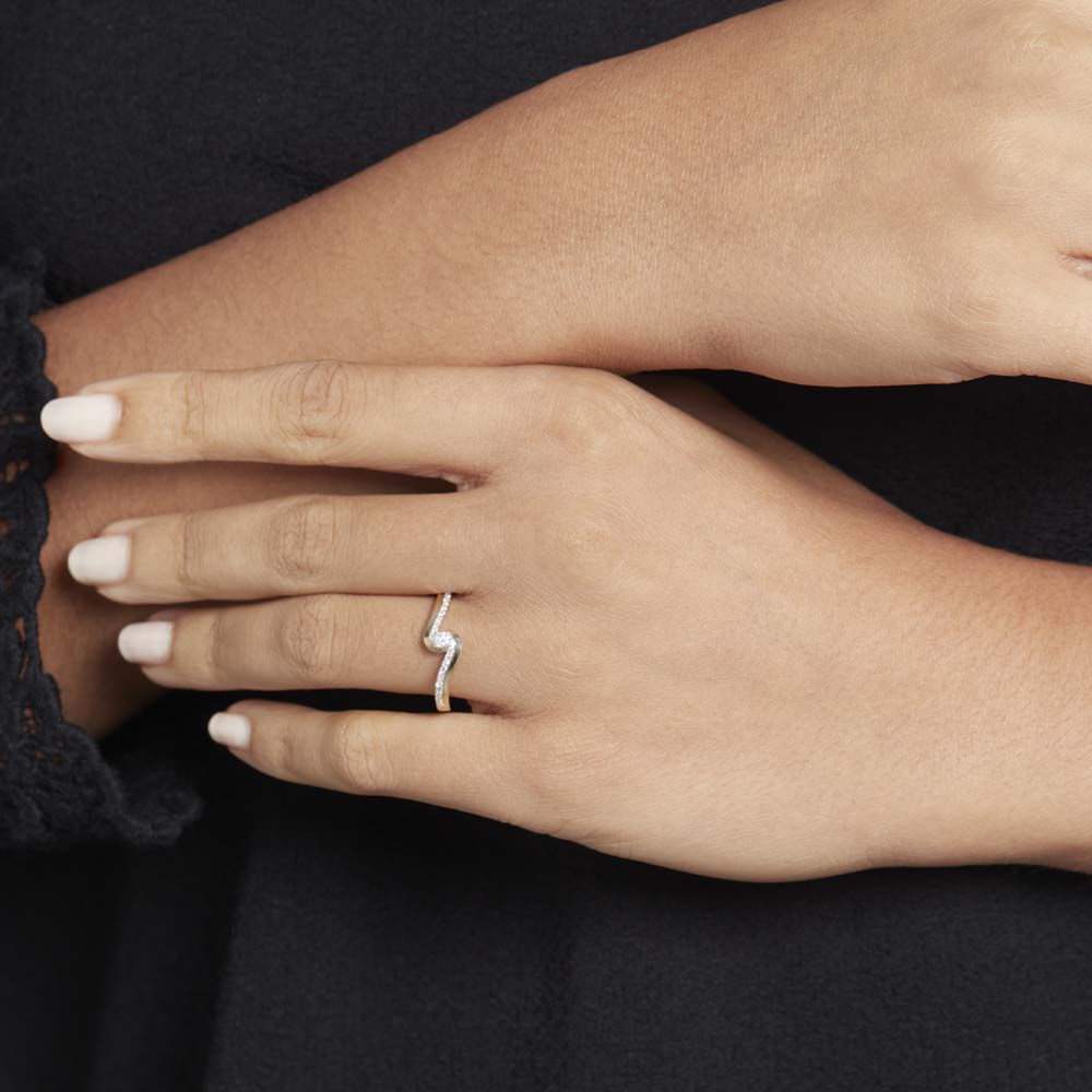 Bague Solitaire Sitan Or Jaune Diamant - Parures de mariage Femme | Marc Orian