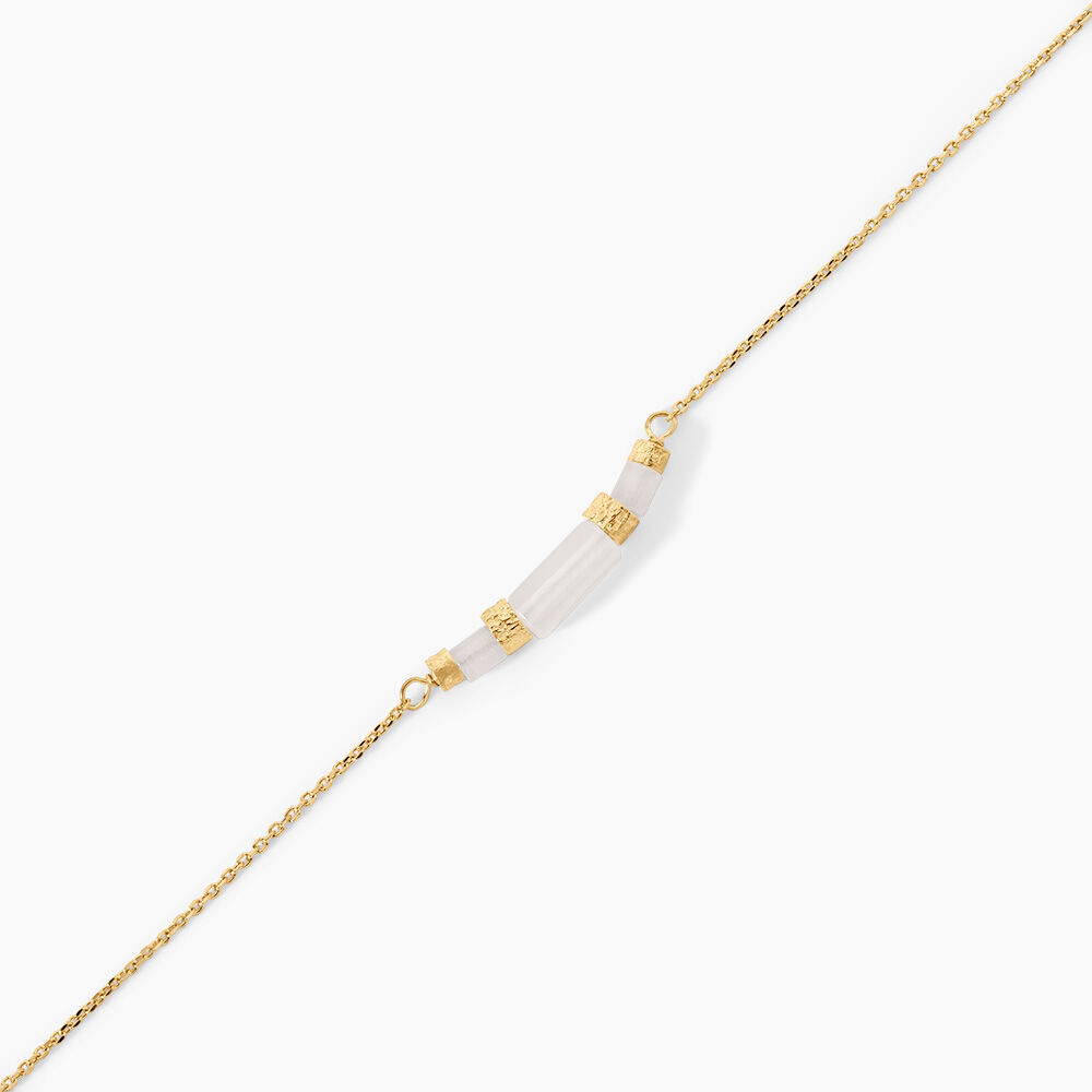 Bracelet Pierrine Argent Dor&eacute; A L'Or 750/1000 Quartz - Bracelets cha&icirc;nes Femme | Marc Orian
