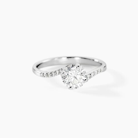 Bague Solitaire Maelane Argent Blanc Oxyde De Zirconium - Bijoux fantaisie Femme | Marc Orian