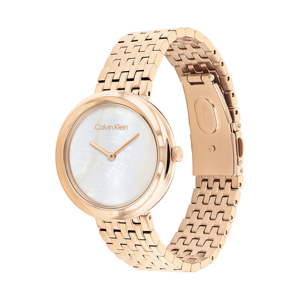 Montre Calvin Klein Twisted Bezel Blanc - Montres classiques Femme | Marc Orian
