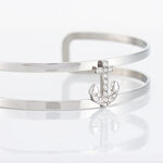 Bracelet Jonc Meysa Acier Blanc Strass - Bracelets joncs Femme | Marc Orian