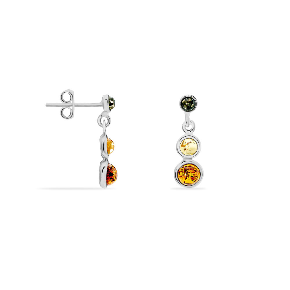 Boucles D'oreilles Argent Blanc Rosalie Ambres - Pendantes Femme | Marc Orian