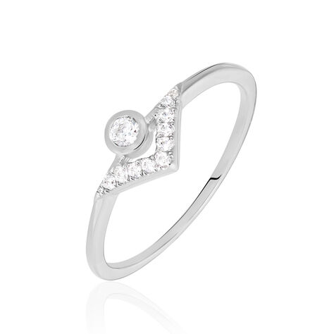 Bague Pham Argent Blanc Oxyde De Zirconium - Bagues avec pierre Femme | Marc Orian