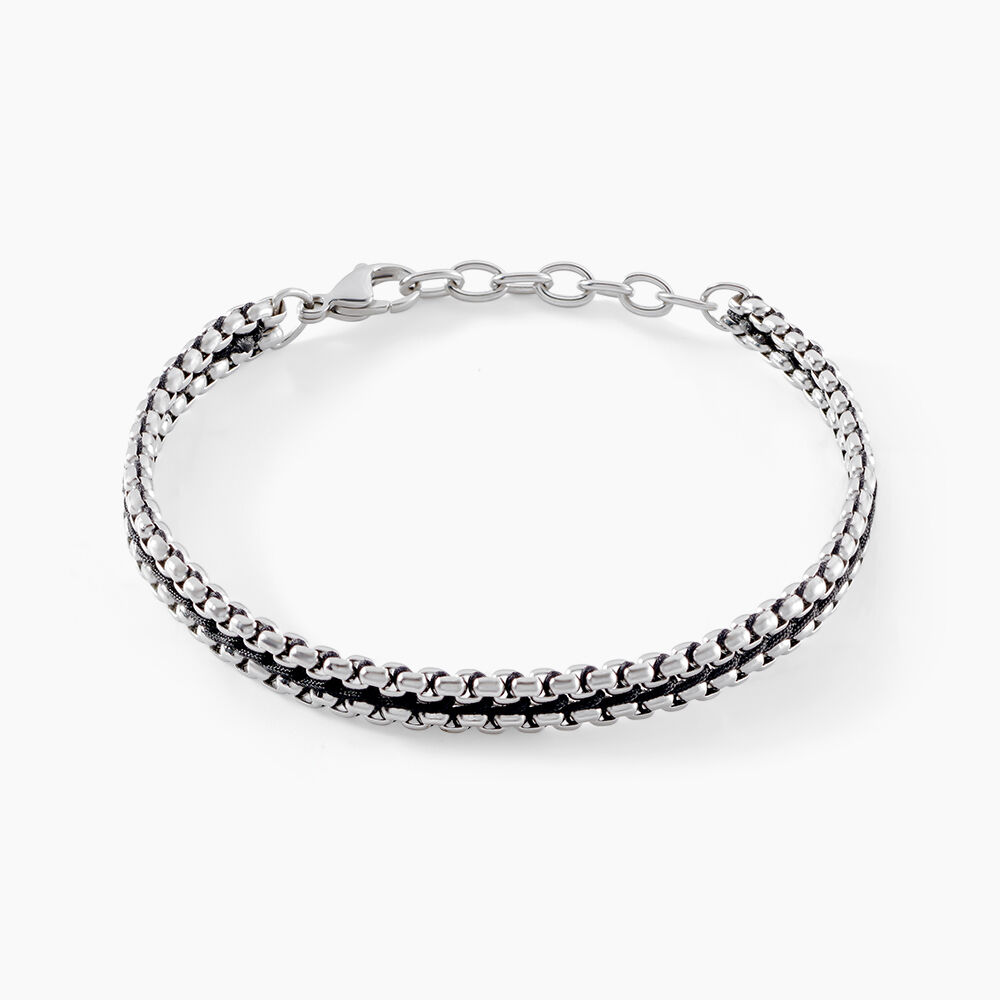 Bracelet Dilhan Acier Blanc - Bracelets cordons Homme | Marc Orian