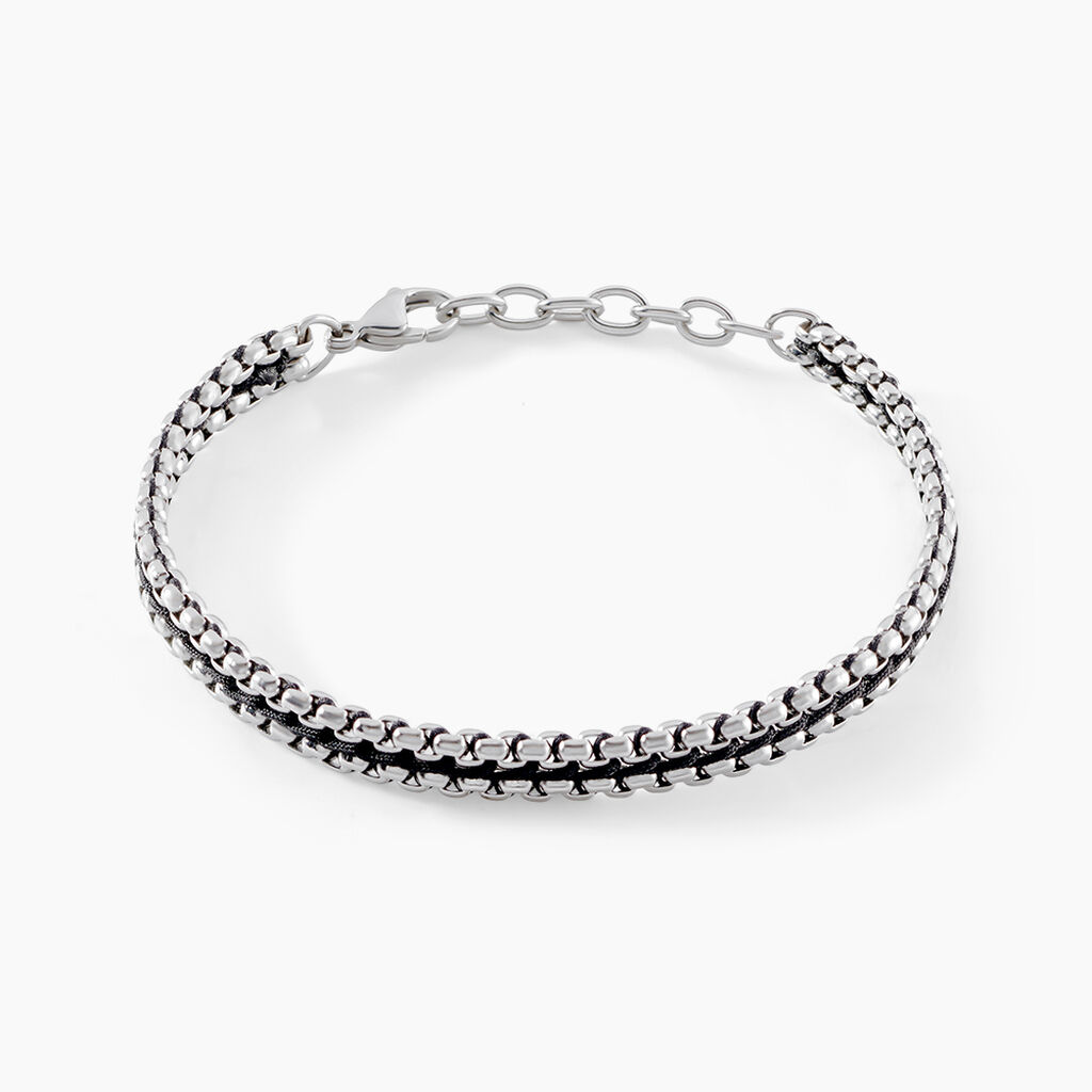 Bracelet Dilhan Acier Blanc - Bracelets cordons Homme | Marc Orian