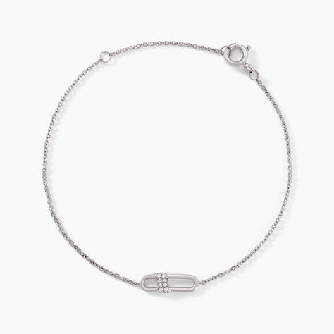 Bracelet Olimpia Argent Blanc Diamant Synth&eacute;tique - Bracelets cha&icirc;nes Femme | Marc Orian