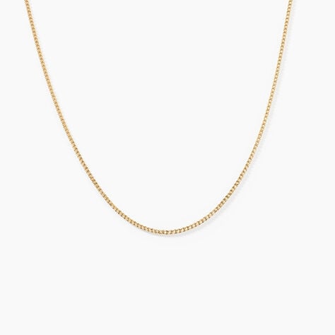 Cha&icirc;ne Ixia Maille Gourmette Diamantee Or Jaune - Chaines Femme | Marc Orian