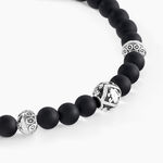 Bracelet Labhras Acier Blanc Agate - Bracelets cha&icirc;nes Homme | Marc Orian
