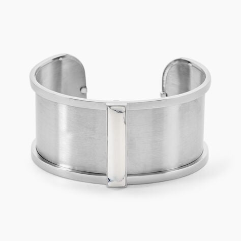 Bracelet Jonc Melvyna Acier Blanc Pierre De Synthese - Bracelets joncs Femme | Marc Orian