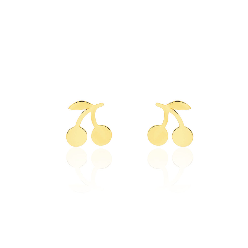 Boucles D'oreilles Puces Cerisia Or Jaune - Puces Enfant | Marc Orian