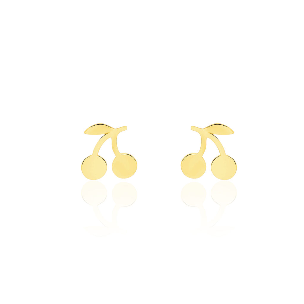 Boucles D'oreilles Puces Cerisia Or Jaune - Puces Enfant | Marc Orian