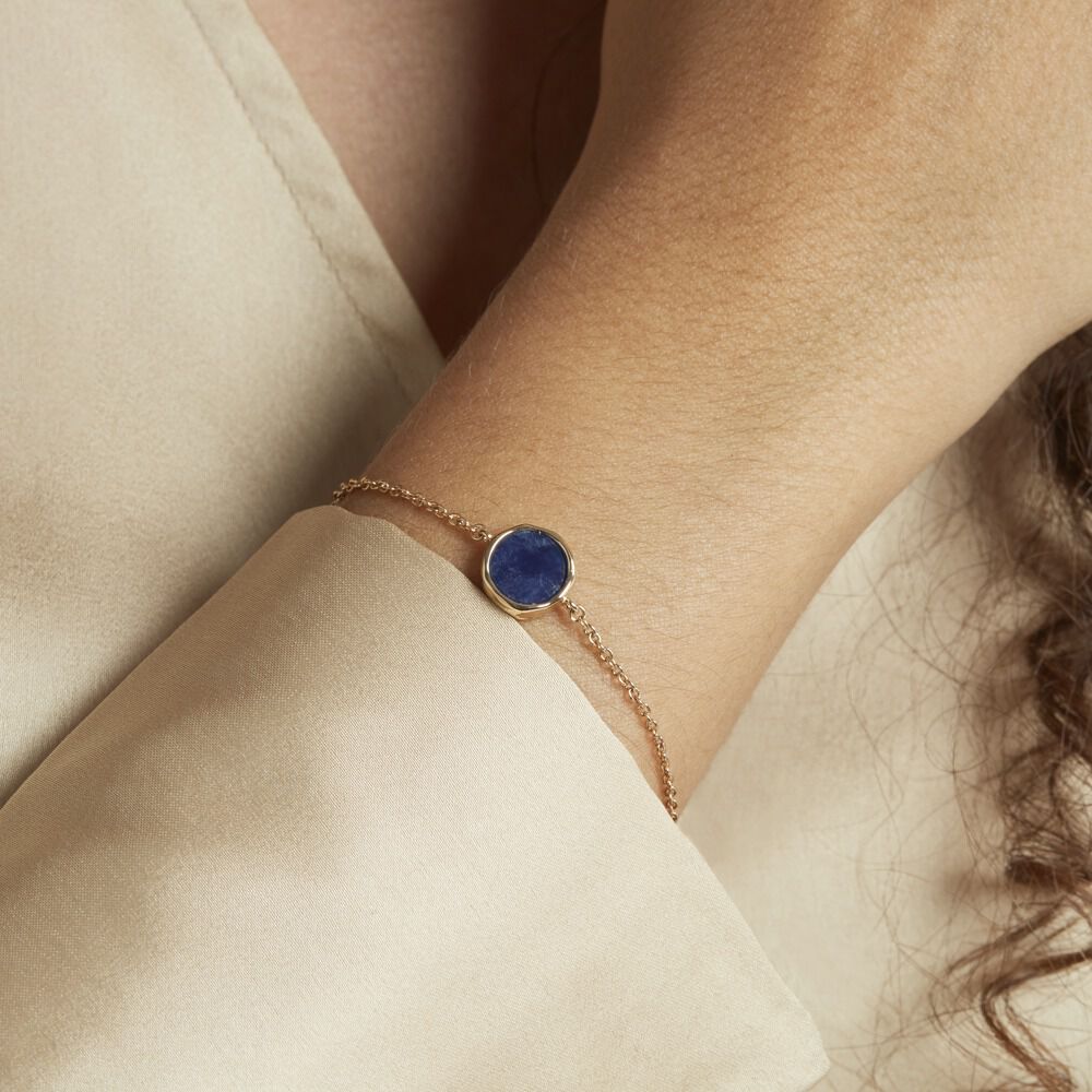 Bracelet Plaqué Or Neassasodalite - Bracelets Medailles Femme | Marc Orian