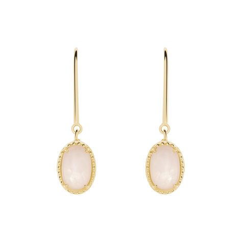 Boucles D'oreilles Plaqué Or Jaune Phileas Quartz - Pendantes Femme | Marc Orian