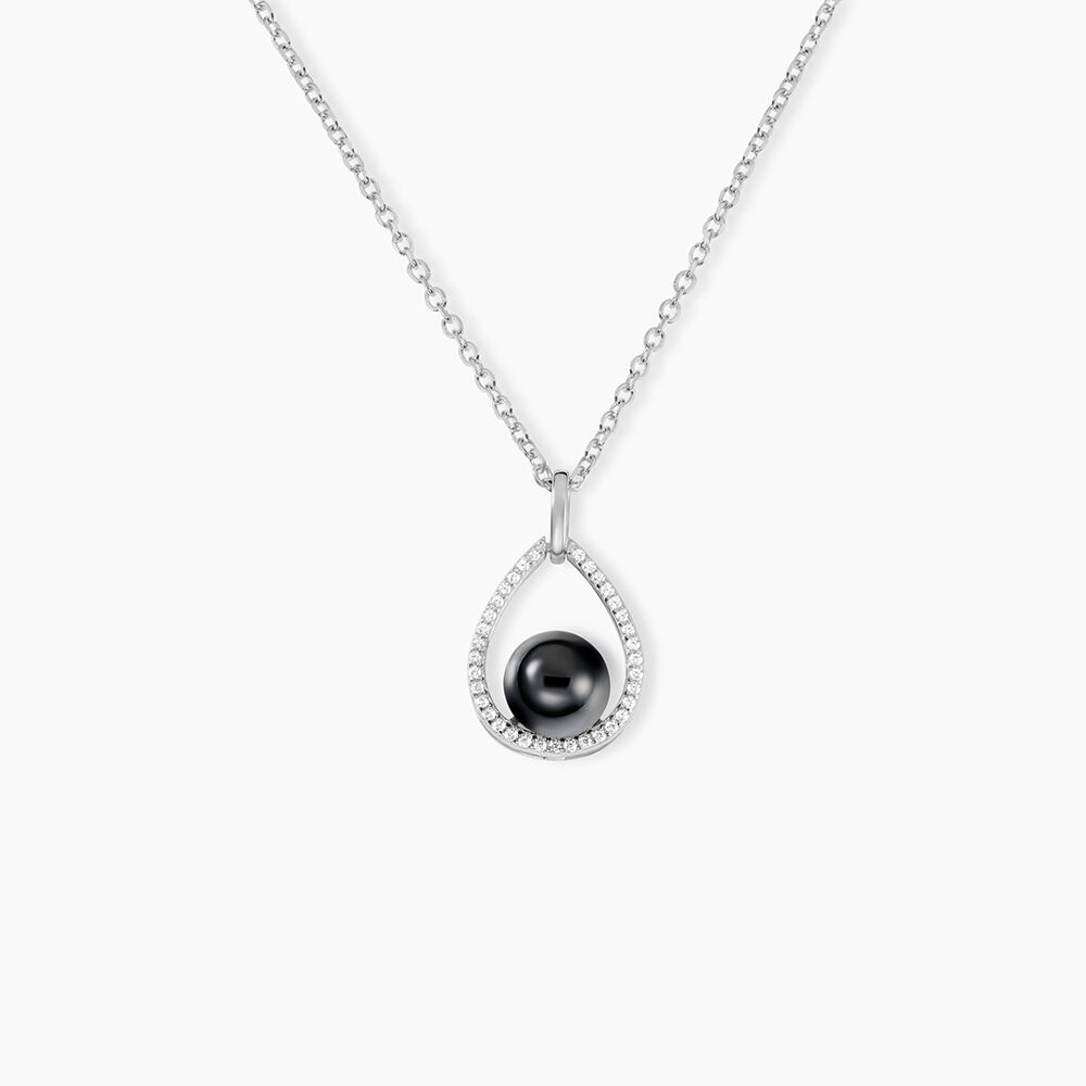 Collier Nerea Argent Blanc C&eacute;ramique Et Oxyde De Zirconium - Colliers avec pierres Femme | Marc Orian