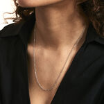 Cha&icirc;ne Maille For&ccedil;at Diamantee Or Blanc - Chaines Famille | Marc Orian