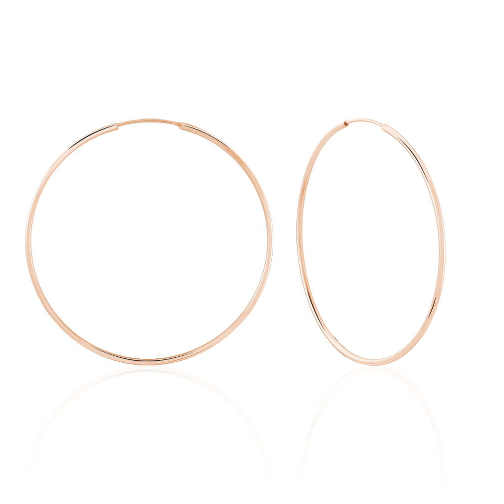 Cr&eacute;oles Argent Rose Olympia - Grosses cr&eacute;oles Femme | Marc Orian