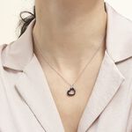 Collier Elodie Argent Blanc Oxyde De Zirconium Et C&eacute;ramique - Colliers avec pierres Femme | Marc Orian