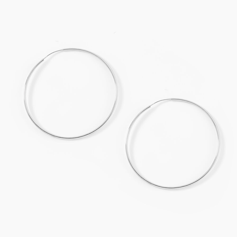 Créoles Muses Flexibles Or Blanc - Créoles Femme | Marc Orian