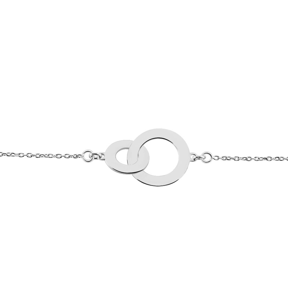 Bracelet Abbygael Argent Blanc - Bracelets Anneaux Entrelaces Femme | Marc Orian