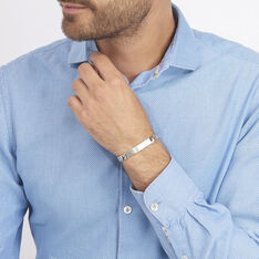 Bracelet Identité Casper Argent Gris - Gourmettes Homme | Marc Orian